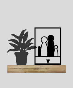 Familie raam #family + Plant 3 (Kant-en-klaar)