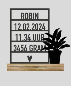 Newborn raam + Bloempot 3 (Kant-en-klaar)