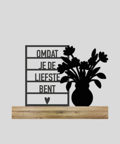 Kaart omdat je liefste bent + Bloempot 1 (Kant-en-klaar)