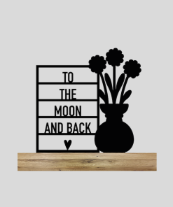 Kaart "To the moon.." + Bloempot 2 (Kant-en-klaar)