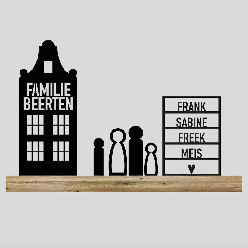 Familiehuis + Namen (Kant-en-klaar)