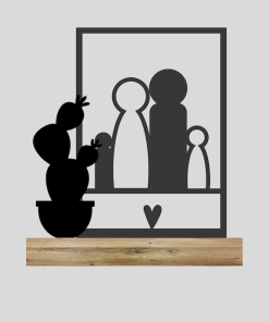 Gezinsraam + Bloempot 2 (Kant-en-klaar)