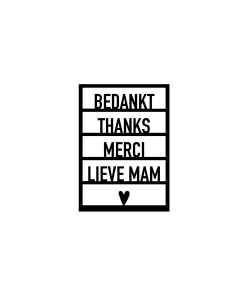 Element raam "Bedankt lieve mam"