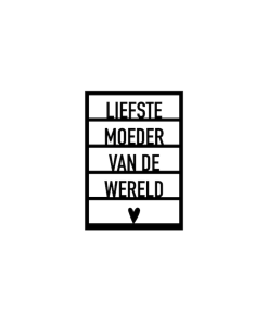 Element raam "Liefste moeder van de wereld"