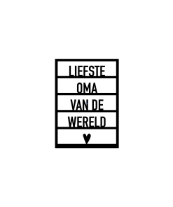 Element raam "Liefste oma van de wereld"