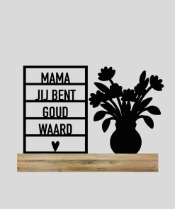 Mama/oma goud waard + bloempot 1 (Kant-en-klaar)
