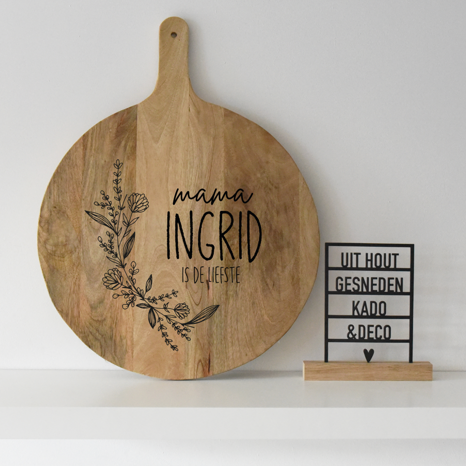 Tapasplank Rond 50cm "Mama/Oma"