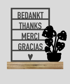 Bedankt + Plant 4 (maat s) (Kant-en-klaar)