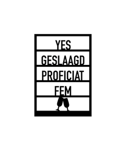 Element raam "Yes Geslaagd proost" gepersonaliseerd met naam
