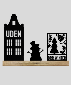 Familie huis + Sneeuwpop + Brr Winter (Kant-en-klaar)