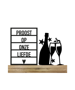 Valentijn "Proost op onze liefde" (kant en klaar)