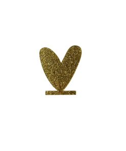 Element Acryl Hart Goud glitter