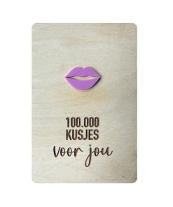 Ansichtkaart Hout/Acryl  | 100.000 kusjes voor jou