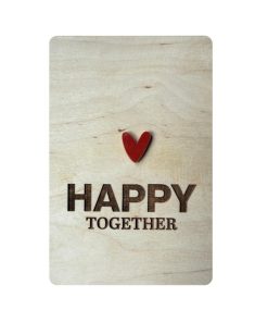 Ansichtkaart Hout/Acryl  | Happy Together