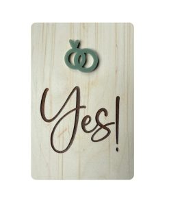 Ansichtkaart Hout/Acryl  | YES!