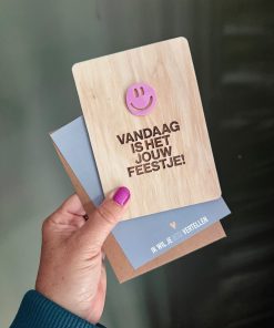 Ansichtkaart Hout/Acryl