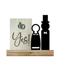 YES + bruidspaar  (Kant & klaar)