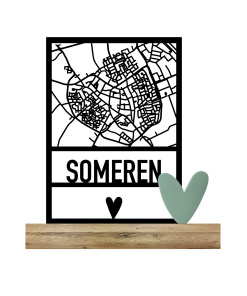 Plattegrond + acryl hart (Kant & klaar)