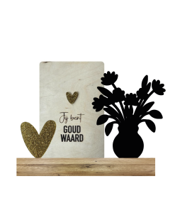 Jij bent goud waard. Incl hart  (Kant & klaar)