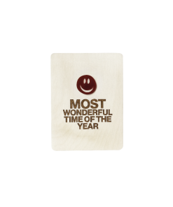 Ansichtkaart Hout/Acryl  | Most wonderful time of the year