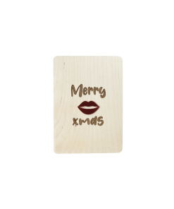 Ansichtkaart Hout/Acryl  | Merry X-MAS