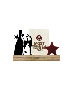 Most wonderful time + Champagne + Ster Rood (Kant & klaar)