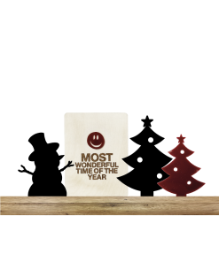 Most wonderful time.. + Sneeuwpop + Kerstbomen (Kant & klaar)