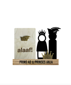 Alaaf ( Hout) + Acryl + Prinsenpaar (Kant & klaar)